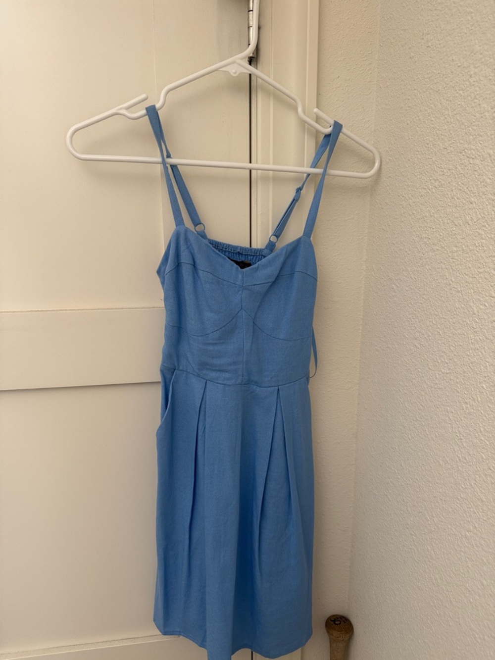 Light Blue Spaghetti Strap Summer Dress